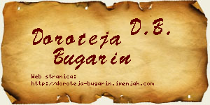 Doroteja Bugarin vizit kartica